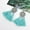 Blue, variant on Lovely Flower Fringe Tassel Drop Dangle Earrings Modern Charm Fashion Jewelry