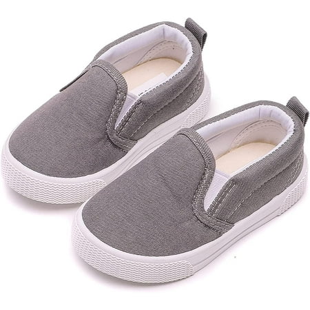 

Yazi Toddler Canvas Sneakers for Girls Boys Casual Slip-on Loafers Shoes Flats for Little Kids
