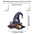 thumbnail image 3 of Sombrero de Bruja de Halloween para Colgar En La Ventana, de Acrílico | Diseño Único con Borde | Material Resistente | Fácil Instalación | para Uso Interior y Exterior | 20 X 19,3 X 0,2 Cm, 3 of 7