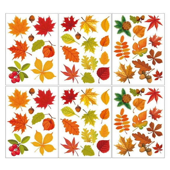 Thanksgiving Fall Leaves Window Clings Window Decals Fall Clings for Glass Window Seasonal Autumn Decoration