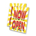 thumbnail image 1 of Now Open (24" X 36") 4mm Corrugated Plastic Panel, Graphics Applied To 1 Side (Pk of 2), 1 of 4