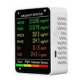 thumbnail image 1 of Detector de dióxido de carbono CO2 6 en 1, medidor de CO2, PM2.5, PM10, HCHO, TVOC, CO2, monitor inteligente de calidad del aire, analizador de aire para CO2 digital para el hogar y la, 1 of 6