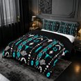 thumbnail image 2 of meiyoeat Vintage Geometric Rhombus Aztec Bedding For Boys,Country Western Cowboy Farmhouse Duvet Cover Full,Reversible,3 Pieces,1 Duvet Cover and 2 Pillowcases, 2 of 6