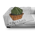thumbnail image 3 of Cactus Soft Flannel Fleece Throw Blanket, Plant with Yellow Flower in a Pot Blooming Tropical Foliage Cartoon, Cozy Plush for Indoor and Outdoor Use, 70" x 90", Orange Green Yellow, by Ambesonne, 3 of 6
