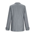 thumbnail image 3 of Men's Double Breasted Pea Coat Mid Long Fall Winter Notch Lapel Trench Wool Coat Outwear Jackets Big and Tall Size M-4XL Gray, 3 of 4