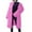 Pink, variant on Lovzfmll Winter Coats for Women, Solid Color Long Length Jacket, Plush Fleece Coat, Winter Clothing