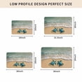 thumbnail image 5 of Coastal Turtle Door Mat Indoor Outdoor, Summer Beach Nautical Ocean Waves Non Slip Welcome Mat with Rubber Backing, Absorbent Fabric Front Door Mats Entryway Rug for Home Patio Entrance 20"x31.5", 5 of 9