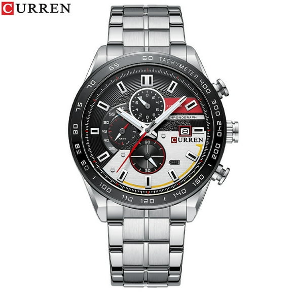 Curren 8410 Men's Steel Belt Multi-Functional Six-Pin Sports Watch Men's Watch Fashion Casual Watch
