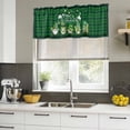 thumbnail image 5 of 2 Pack Valances for Windows, St. Patrick's Day Window Valances for Living Room/Bedroom/Bathroom, Lucky Gnomes Shamrock Green Retro Light Filtering Kitchen Curtain Valance 42"W x12" L, 5 of 9