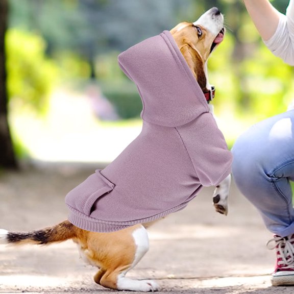 Nicehomfit Comfortable Violet Dog Sweatshirt Hoodie for Autumn Winter Warmth and Style