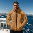 thumbnail image 3 of Comfortable Men Athletic Hooded Jacket Double Zipper Storage Sports Look, 3 of 20