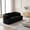 Black, variant on 70 Inch Convertible Loveseat Sofa Bed with 4 Pillows - White Chenille