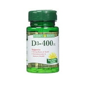 Nature's Bounty D3-400 Iu Tablets Vitamin 100 Ct (Pack of 4)