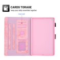 thumbnail image 4 of Dteck Folio Case for Samsung Galaxy Tab A7 10.4" 2020 SM-T500 T505, Slim Fit PU Leather Multi-angle Viewing Stand Shockproof Case Built-in Card Slots Cover, Pink, 4 of 6