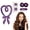 Purple, variant on Heatless Curls Overnight Headbands for Women, Hair Rollers with Scrunchies and Clip, Soft Velvet Heatless Hair Curler for Long Hair, No Heat Damage to Hair (Pink)