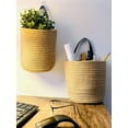 thumbnail image 3 of DecoPots - 2 Two Hanging Planter Baskets - Holds Up to 7" Flower Pot - Woven Plant Jute Basket - Indoor Outdoor 7" x 8", Beige, 3 of 9
