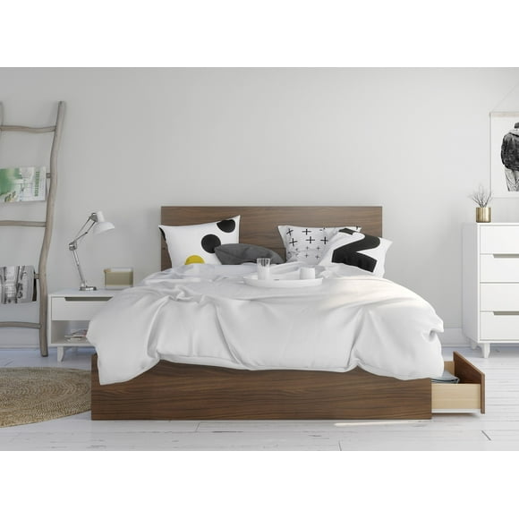 Nexera 402100 3-Piece Bedroom Set With Bed Frame, Headboard & Nightstand