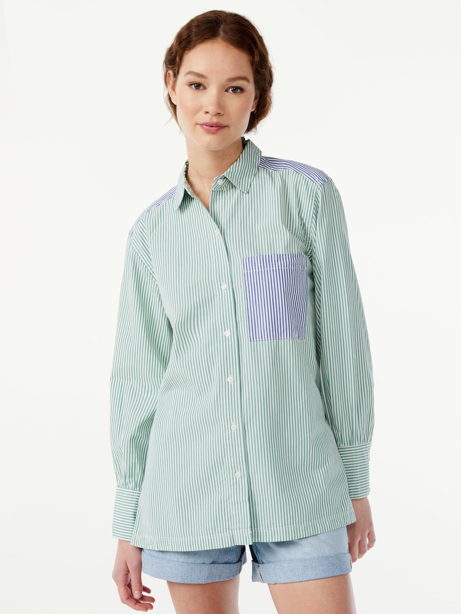 Free Assembly Women's Button Down Boxy Tunic