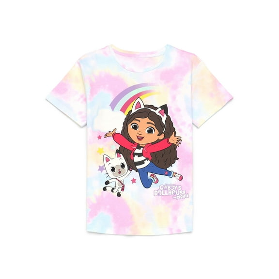 Gabby's Dollhouse Girls Short Sleeve Graphic T-Shirt, Sizes 4-16