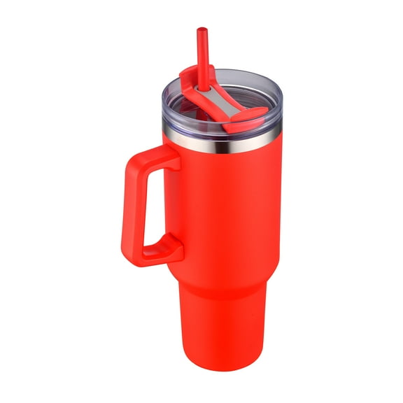 Swag Bottle 40oz Red Reusable Stainless Steel Double Wall Vacuum Sealed with Handle Travel Tumbler with Lid and Straw