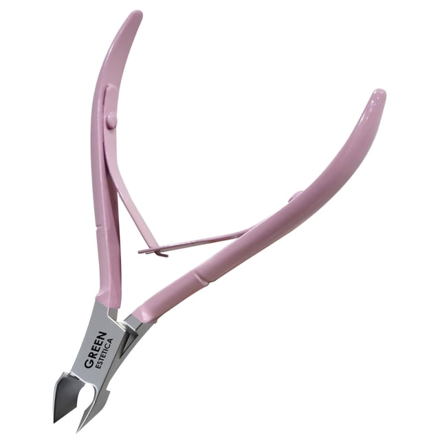 Cortador de cutículas profesional Cortador de cutículas de uñas Pinzas de cutículas de acero inoxidable con cuchillas afiladas de removedor de cutículas Cortaúñas Herramientas de manicura Doble resort