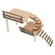 thumbnail image 5 of Plataforma de escalada para hámster, plataforma de madera multiusos para mascotas pequeñas de 2 capas para hámster, hámster sirio, mascotas pequeñas, 5 of 12