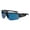 Blue Mirror Lens, variant on Skullerz Dagr Safety Sunglasses- Black Frame, Smoke Lens