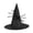 Black, variant on Domzest Halloween Pointed Witch Hat with Spider Web Tulle Veil & Rhinestone Ring Women Wizard Costume Hat For Cos Party Silver One Size