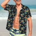 thumbnail image 5 of Lsque Colorful Turtles pattern Hawaiian Shirt for Men, Unisex Summer Beach Casual Short Sleeve Button Down Shirts-3X-Large, 5 of 9