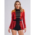 thumbnail image 3 of YiZYiF Women Circus Ringmaster Costume Halloween Master Lion Tamer Fancy Dress Bodysuit Outfits Red-A 3XL, 3 of 7