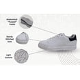 thumbnail image 5 of MILAN Men’s Sneakers Minimal Casual Lace-Up Shoes, Lightweight Comfortable Everyday Trainers White 44, 5 of 6