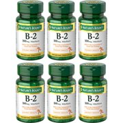 6 Pack - Nature's Bounty Vitamin B-2 100 mg Tablets 100 Tablets Each