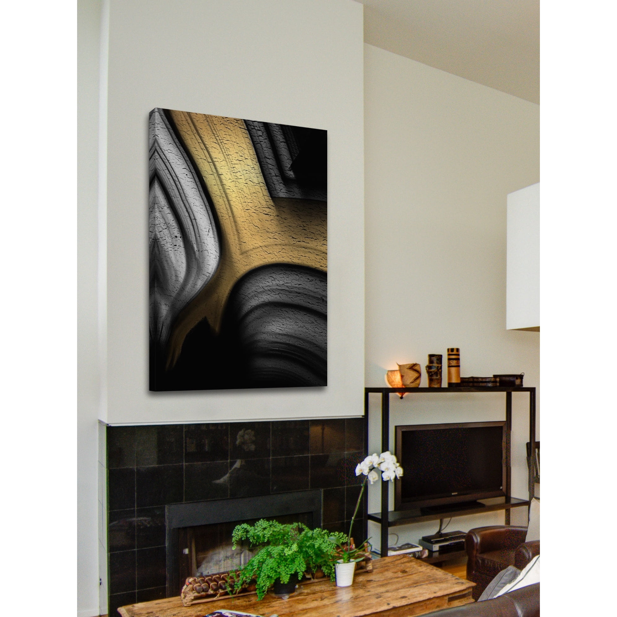 Marmont Hill "Bold Gold" Painting Print on Wrapped Canvas