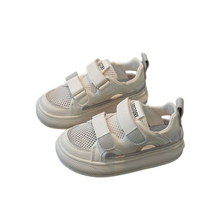 

SIMANLAN Kids Sneakers Breathable Sport Sandals Summer Running Shoe Boys Girls Non-slip Hiking Sandal Unisex Mesh Athletic Shoes Beige 8C