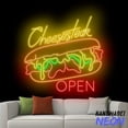 thumbnail image 2 of Handmadetneonsign Cheesesteak Open Neon Sign, Sandwich Led Sign, Fast Food Neon Light Wall Decor 94905, 2 of 5