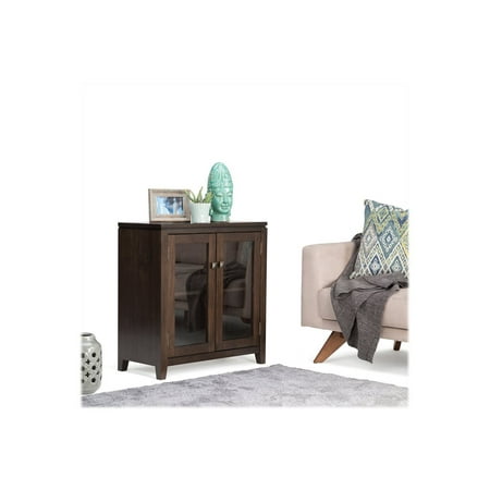 Simpli Home - Cosmopolitan Contemporary Low Storage Cabinet - Coffee Brown