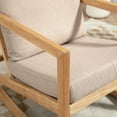 thumbnail image 6 of EBQOSK Upholstered Accent Glider Chair,Rubberwood Frame in Natural khaki, 6 of 7