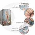 thumbnail image 5 of Small Stall Shower Curtain 36x78 Inch Narrow Half Size Orange Seahorse Coastal Bath Curtains Bathroom Decor Nautical Starfish Coral Beach Waterproof Fabric Shower Curtain Set with Hooks 36 Inch, 5 of 6