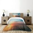 thumbnail image 4 of Ambesonne Lake Quilted Bedspread Set 2 Pcs, Dreamlike Twilight Scenery, Twin Size, Multicolor, 4 of 5