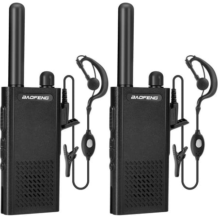 T26 Walkie Talkies Long Range, Rechargeable Li-ion Battery 16 FRS Channel Two Way Radios with Earpieces for Adults, Handheld Mini Compact Walky Talky with Type-C Charging