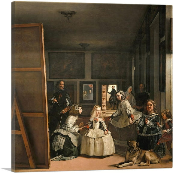 ARTCANVAS Las Meninas 1656 Canvas Art Print by Diego Velazquez - Size: 18" x 18" (0.75" Deep)