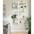 thumbnail image 3 of Gronda White Floating Shelves for Wall Mounted, 3 Tier Pine Wood shelf for Living Room Bathroom Bedroom Display Modern 20in., 3 of 11