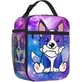thumbnail image 2 of Galaxy Cute Dog Insulated Lunch Bag Lunch Box for, Bento Lunch Box Cooler Bag with Front Pocket for Women Men,Cute Lunch Tote Bag Lunchbox for Work/Office/Picnic, 2 of 10