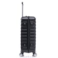 thumbnail image 4 of TUCCI Italy CARRAVIA Ensemble de Bagages Rigides Légers 3 Pcs, Valise à 4 Roues Pivotantes (20 Pouces/24 Pouces/28 Pouces) - Noir, 4 of 7