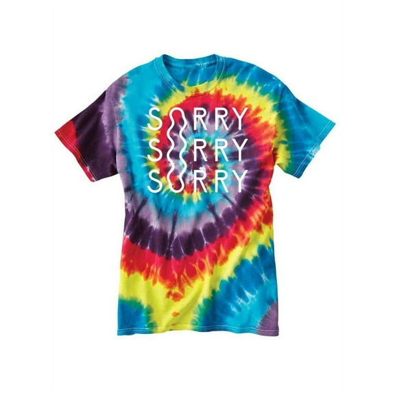 Sorry In Text Tie-Dye Spiral Men -Smartprints Designs, Male Medium