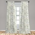 thumbnail image 5 of Ambesonne Art Nouveau Curtains, Romantic Bridal Branch, Pair of 28"x84", Ivory and White, 5 of 5