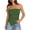 Army Green, variant on Going out Tube Tops for Women Trendy Summer Asymmetrical Ruched Strapless Bandeau Cami Shirts Ribbed Knit Spring Clothes