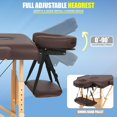 thumbnail image 3 of BestMassage Massage Table Massage Bed Height Adjustable 73 Inch Portable 2 WCarry Case Face, Brown, 3 of 7