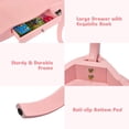 thumbnail image 5 of Infans Kids Vanity Table & Stool Princess Dressing Make Up Play Set for Girls Pink, 5 of 7