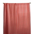 thumbnail image 2 of Poplin Gingham Checkered Window Curtain 56 Inch Wide Red, 2 of 4
